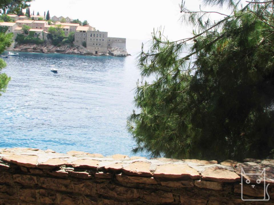 View of Sveti Stefan from Milocer (Montenegro)