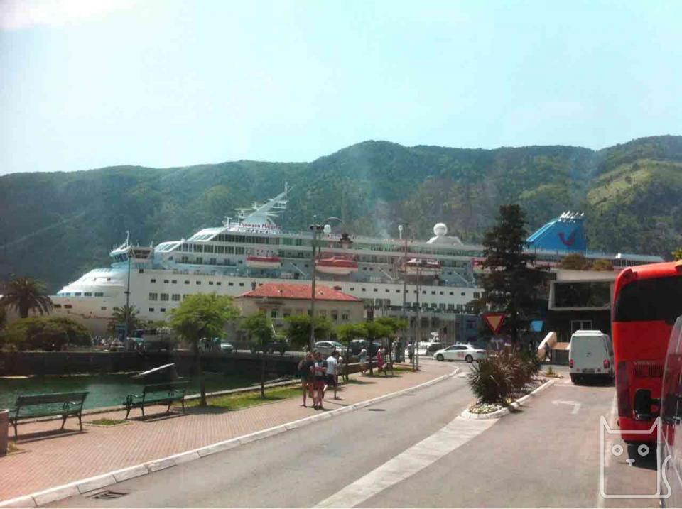 Cruise liner in Kotor (Old Town)