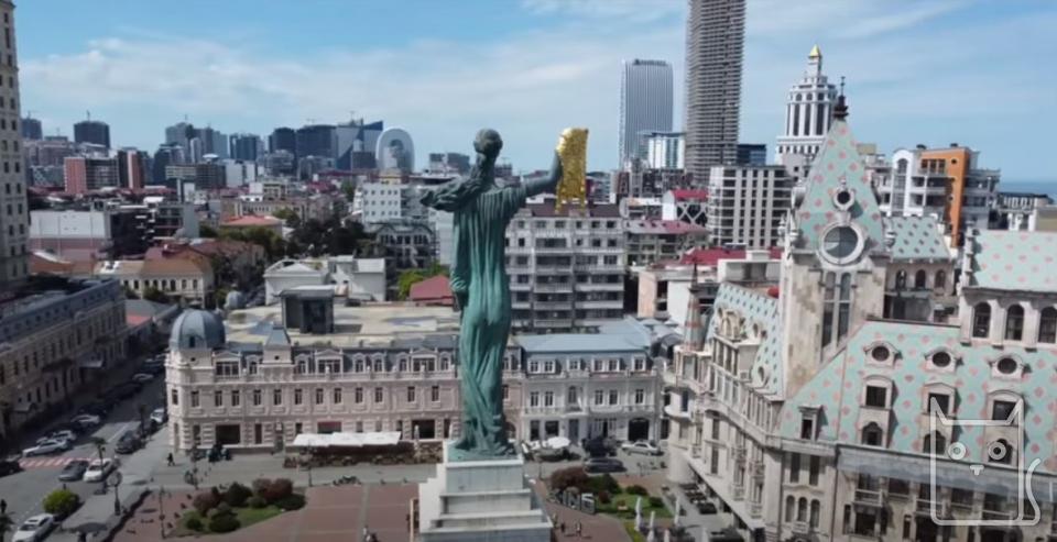 Europe Square in Batumi (top view)